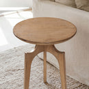 Carmel - Round Side Table - Antique Brown by HouseOfZazla