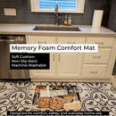 Sweet Potatoes Farmer's Market Memory Foam Kitchen Mat Machine Washable Anti-Fatigue Cushion Comfort Bath or Kitchen Rug