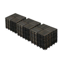 Acacia Wood Interlocking Deck Tiles Checker Pattern For Outdoor Flooring