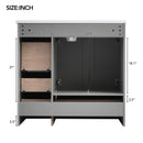 Shaker Free Standing Bathroom Vanity Cabinet With Sink, Soft Close Drawers, Soft Close Doors by HouseOfZazla