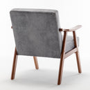 Mid Century Modern Accent Chair With Solid Wood Frame And Extra Thick Backrest by HouseOfZazla