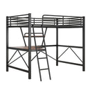 Loft Bed With Desk And Shelf, Modern Design