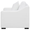 Ashlyn Upholstered Sloped Arm Accent Chair White