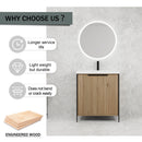 Modern Freestanding Bathroom Vanity With Resin Sink & Soft Close Cabinet Doors by HouseOfZazla