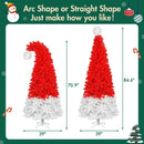 6FT Artificial Christmas Tree with LED Light, Santa's Hat Shape