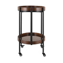 Oval 2 Shelf Dark Kitchen Cart by HouseOfZazla