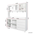 63" W Large Kitchen Hutch Cabinet, Freestanding Pantry Storage by HouseOfZazla