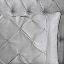 7-Piece King 100% Polyester Pieced Pleated Tufted Comforter Set