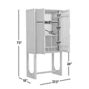 Nolan - Bar Cabinet With Wine Storage - Brown by HouseOfZazla