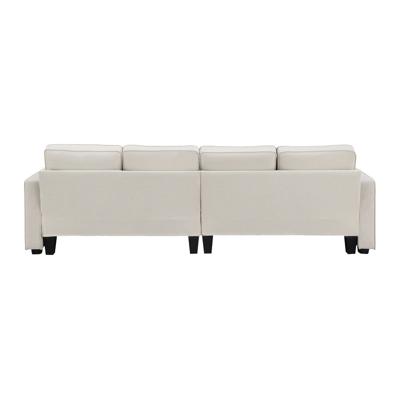 Walker Edison | Linen Fabric 104" 4-Seater Sofa with Storage