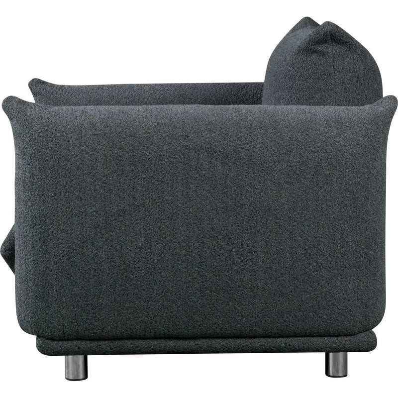 Sherpa Accent Chair Single Sofa 42"W Accent Chair for Bedroom Living room Apartment, Black