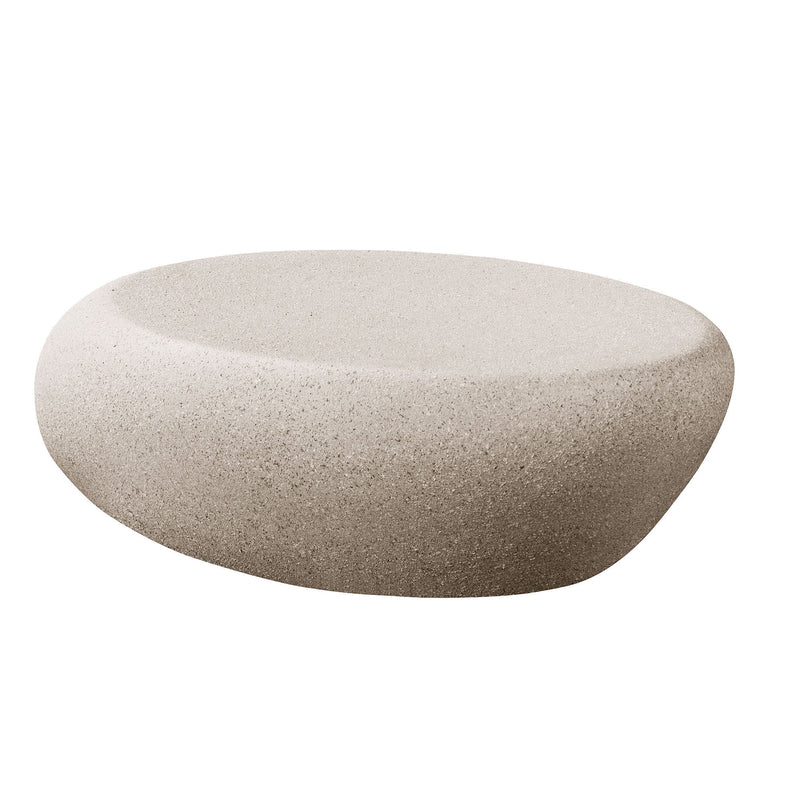 43.31'' Fiberglass Elliptical Coffee Table for Living Room, photo 3 of 10