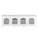 StylishTVcabinet Entertainment CenterTV Stand, TVconsoletable, Media Console, Solidwood Frame, Changhong Glass Door, Metal Handle