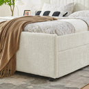 Queen Size Vertical Channel Tufted Upholstered Bed with Storage and Trundle by HouseOfZazla