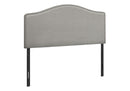 Full Size Upholstered Bed Headboard - Gray Transitional Style by HouseOfZazla