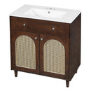 Modern Bathroom Vanity With Sink, Cabinet With Adjustable Shelf by HouseOfZazla