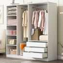 Doorless Storage Wardrobe For Dedroom With Shelves And 3 Drawers by HouseOfZazla