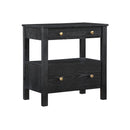 Danielle - 2 Drawer Nightstand - Black by HouseOfZazla