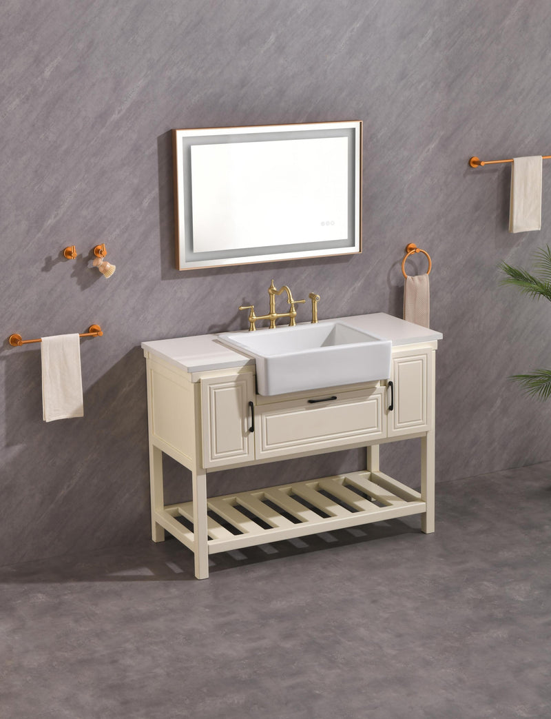 36x24 LED Lighted Bathroom Wall Mounted Mirror with High Lumen+Anti-Fog Separately Control