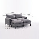 Convertible Combination Sofa With Footstools With Storage by Unique Piece Furniture