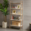 Parker - Bookcase With 5 Shelves - Off White / Natural by HouseOfZazla