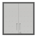 Metal Wall Mounted Tool Storage Cabinet With 2 Locking Doors, Adjustable Shelf, And Drawer