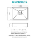 Undermount Sink Low Depth Single Bowl by HouseOfZazla