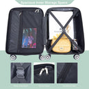 2Piece Luggage Sets ABS Lightweight Suitcase, Spinner Wheels, (20/14) OLIVE GREEN