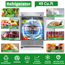54" Commercial Refrigerator 49 Cu.Ft With 2 Solid Door Reach-In Refrigerators Stainless Steel Etl Approved Upright Fridge Storage - Silver by HouseOfZazla