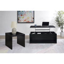 Canyon - Lift Top Table With Dual Drawers Storage Solution - Black by HouseOfZazla