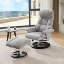 Ergonomic Recliner Chair With Ottoman, Modern 360° Swivel With Footstool by HouseOfZazla