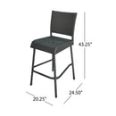 29" Outdoors PE Rattan Armless Barstools, Set of 2 by HouseOfZazla