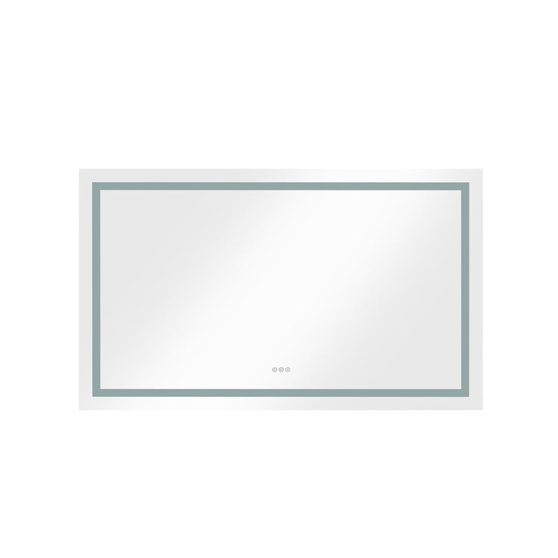 60 x 36 Inch LED Bathroom Mirror with Front and Backlight