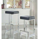 Upholstered Bar Stool With High-Shine Legs