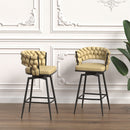 Bar Stool 360 Swivel With Back Footrest by HouseOfZazla