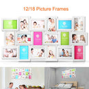 12/18 Pictures Frames Collage for Photos in 4" x 6" Glass Protection Display Wall Mounting Gallery Home Decor Kit