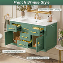 36'' Wall Mounted Bathroom Cabinet – French Style Bathroom Vanity