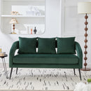 Open Back Loveseat Settee With 3 Pillows by HouseOfZazla