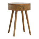Nordic Chestnut Circular Nightstand by HouseOfZazla