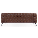 Square Arm Removable Cushion 3 Seater Sofa by HouseOfZazla