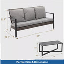 2 Piece Patio Set With Cushions & Coffee Table by HouseOfZazla
