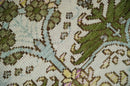 8.6x10 Hand Knotted Ivory and Green Floral Traditional Antique Style Wool Area Rug by The Rug Decor