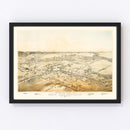 Vintage Map of New Braunfels, Texas 1881
