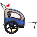 2-in-1 Double 2 Seat Bicycle Bike Trailer Jogger Stroller for Kids Children Foldable Collapsible w/Pivot Front Wheel