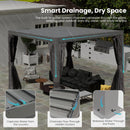 10x10 FT Outdoor Louvered Pergola with Adjustable Louvers