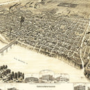 Vintage Map of Laredo, Texas 1890