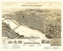 Vintage Map of Laredo, Texas 1890