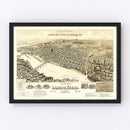 Vintage Map of Laredo, Texas 1890