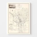 Vintage Map of Austin, Texas 1891