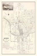 Vintage Map of Austin, Texas 1891